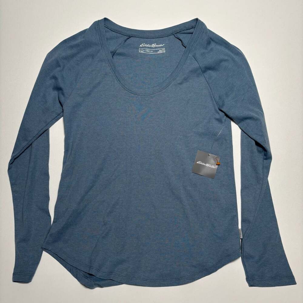 Women’s Eddie Bauer Long Sleeve Shirt Size XS Blue Cotton